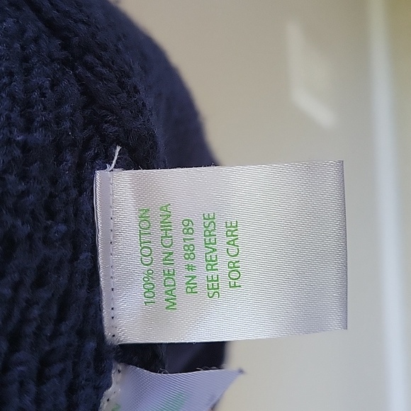 Lilly Pulitzer Knit Poncho Sweater Navy Blue Coastal‎ Beach Size Small - Picture 8 of 10